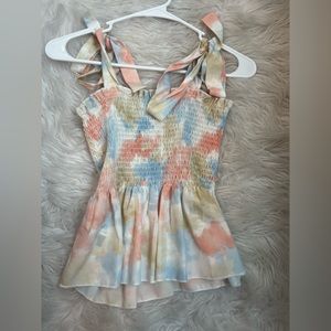 Shein tie shoulder top